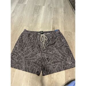 Mens Huk Linear Leaf Lined Shorts Size XL